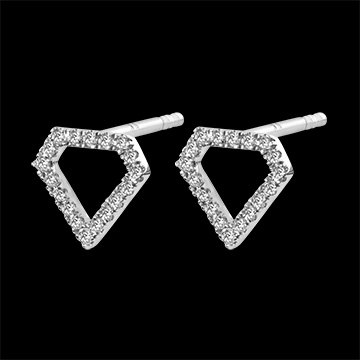 Earrings Abundance - Diamantra - white gold 9 carats and diamonds