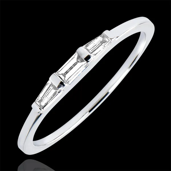 Engagement Ring Origine - Trilogy Biela - white gold 18 carats and diamonds