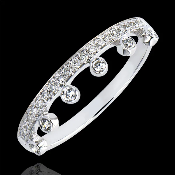 Ring Abundance - Majesty - white gold 9 carats and diamonds