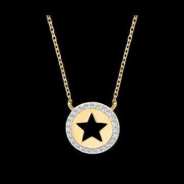 Stellar Necklace - 18 carat white gold and yellow gold with diamonds