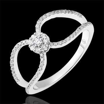 Valentine ring - 18K white gold and diamonds