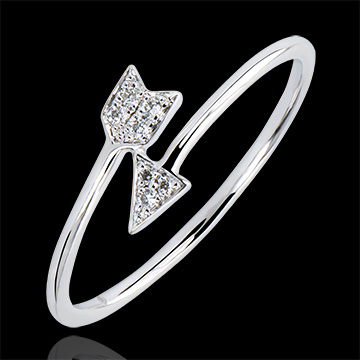 Ring Abundance - Cupid - white gold 9 carats and diamonds