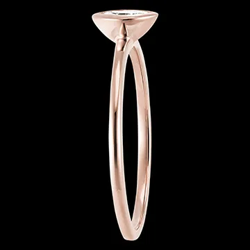 Freshness Ring - Marquise - 9 carat pink gold and diamond