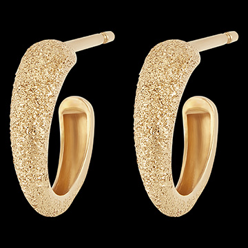 Freshness earrings- Diamond Hoop earrings - 9 carat yellow gold