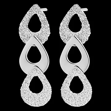 Freshness Stud Earrings - Trio Pira - 9 carat white gold