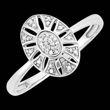 Freshness Ring - Radiance - 9 carat white gold and diamonds