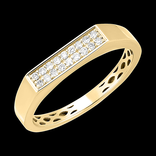 Freshness Ring - Gaia - 9-carat yellow gold and diamonds
