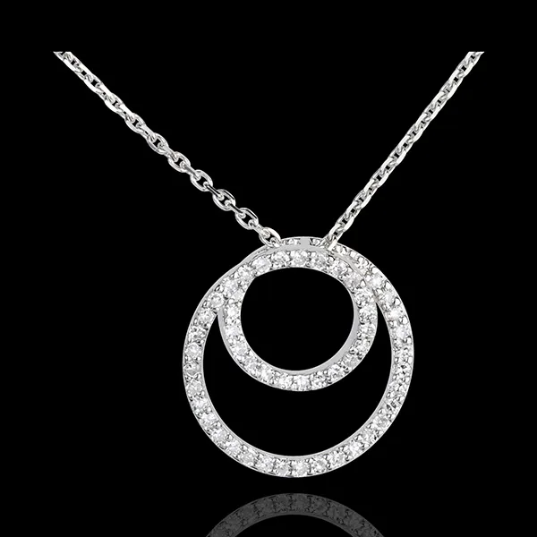 Collana Al tuo fianco - Oro bianco - 18 carati - 50 Diamanti - 0.2 carati