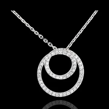 Collana Al tuo fianco - Oro bianco - 18 carati - 50 Diamanti - 0.2 carati