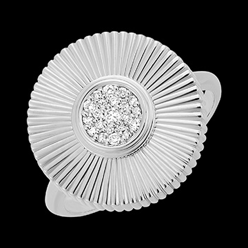 Anello Freschezza - Sol - oro bianco 18 carati e diamanti