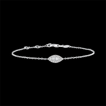 Braccialetto Freschezza - Sguardo Levante - oro bianco 18 carati e diamanti
