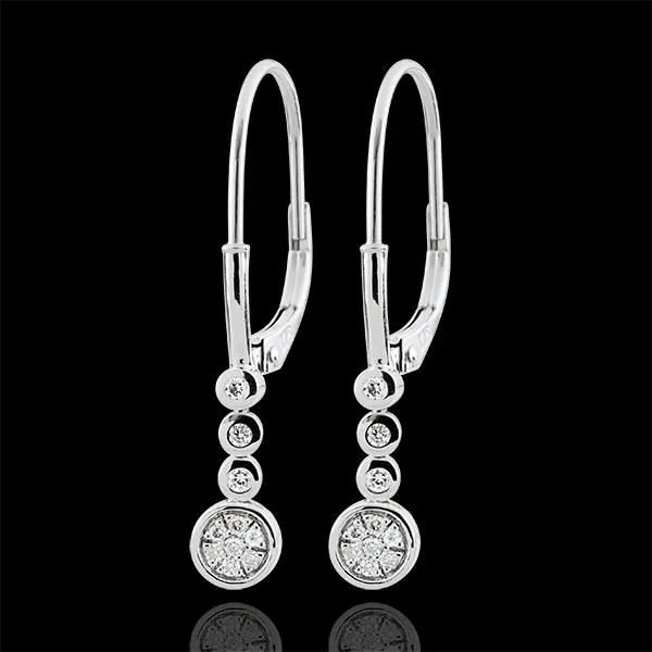 Orecchini diamante Irissa - Oro bianco - 18 carati - 20 Diamanti