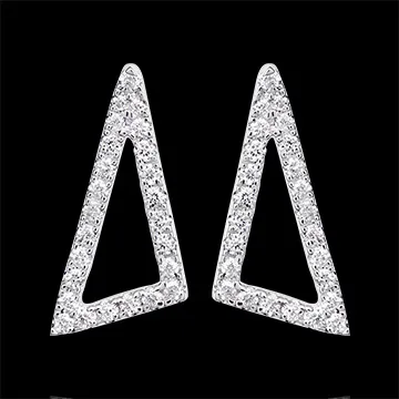 Orecchini - Disegno astrale - oro bianco 18 carati e diamanti