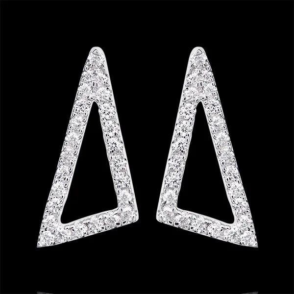 Orecchini - Disegno astrale - oro bianco 18 carati e diamanti