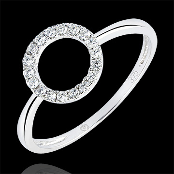 Anello Abbondanza - Attitude - oro bianco 9 carati e diamanti