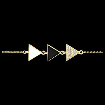 Bracciale Freschezza - Trio - oro giallo 18 carati e diamanti