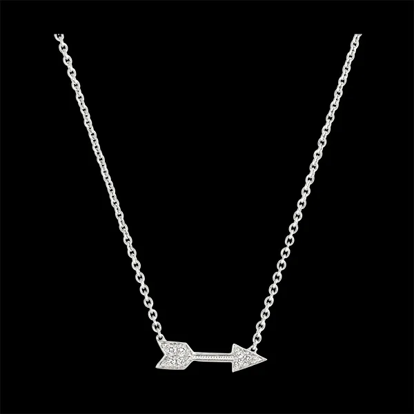 Collana Freschezza - Cupido - oro bianco 9 carati e diamanti