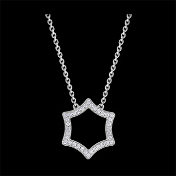 Collana Freschezza - Lux - oro bianco 9 carati e diamanti