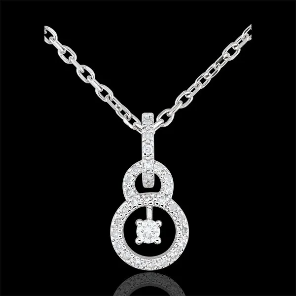 Ciondolo Scarlet - Oro bianco - 9 carati - 31 Diamanti - 0.19 carati