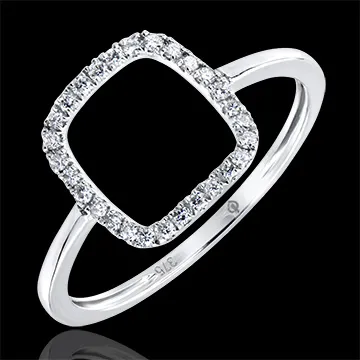 Anello Abbondanza - Nudo - oro bianco 18 carati e diamanti