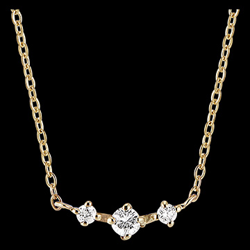 Collana Freschezza- Tara - oro giallo 9 carati e diamanti