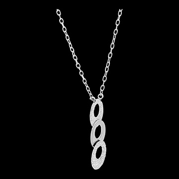 Collana Freschezza - Trio Circulus - oro bianco 18 carati