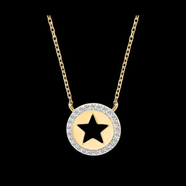Collana Stellare - oro bianco e oro giallo 18 carati con diamanti