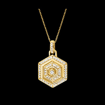 Collana Hexad - oro giallo 18 carati con diamanti