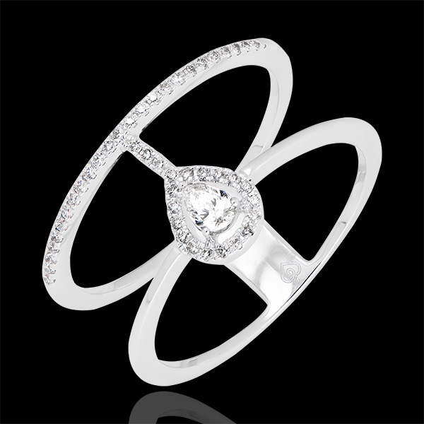 Anello Serafina - oro bianco 18 carati e diamanti