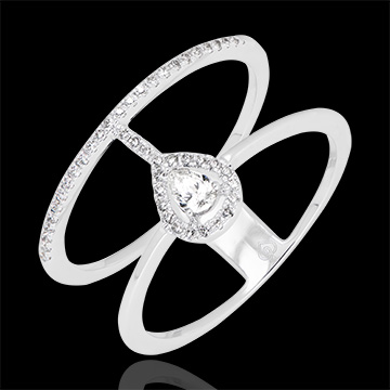 Anello Serafina - oro bianco 18 carati e diamanti