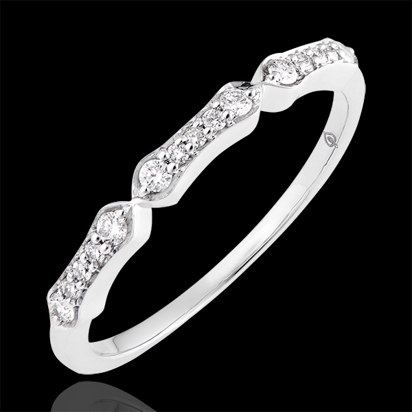 Anello Stella - oro bianco 18 carati e diamanti