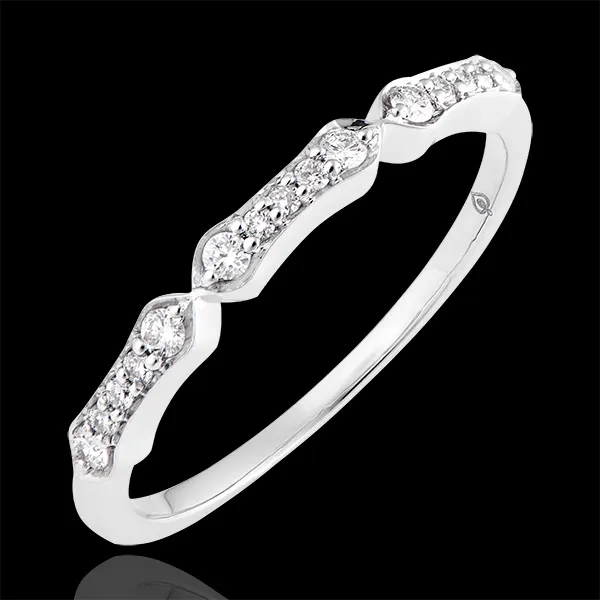 Anello Stella - oro bianco 18 carati e diamanti