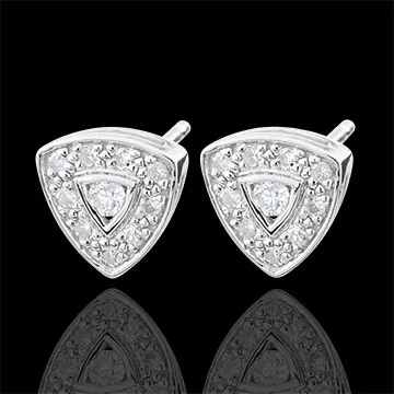 Orecchini Trilia - Oro bianco - 9 carati - 20 Diamanti - 0.11 carati