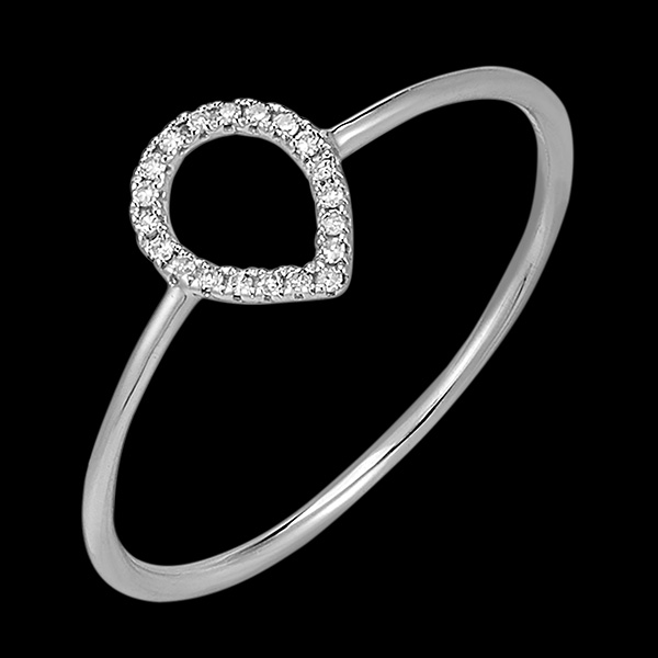 Anello Freschezza - Alphée - oro bianco 9 carati e diamanti