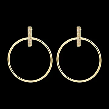 Orecchini Freschezza - Lux - oro giallo 9 carati e diamanti