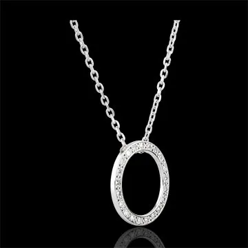 Collana Elisée - Oro bianco - 9 carati -21 diamanti