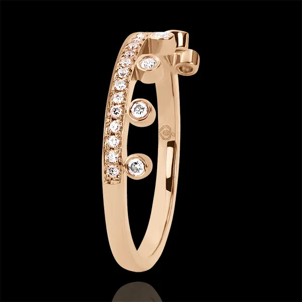 Anello Abbondanza - Maestà - oro rosa 9 carati e diamanti