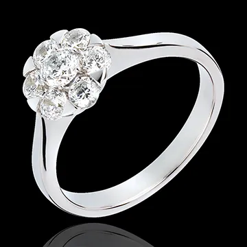 Anello Freschezza - Magnolia - Oro bianco - 18 carati - 7 diamanti - 0.88 carati 