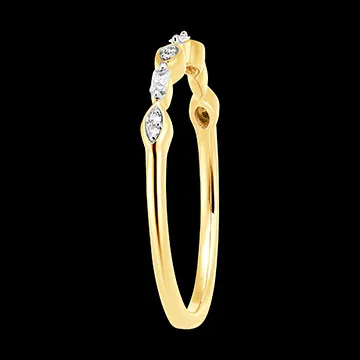 Anello Freschezza - Cascata Luminosa - oro giallo 18 carati e diamanti