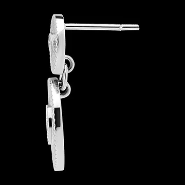 Pendientes Frescura - Sol - oro blanco de 18 quilates y diamantes