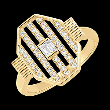 Anillo Frescura - Lumina - oro amarillo de 18 quilates y diamantes