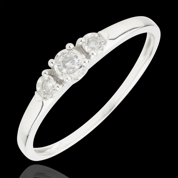 Anillo Trilogía - Primera Estrella - oro blanco 18 quilates 