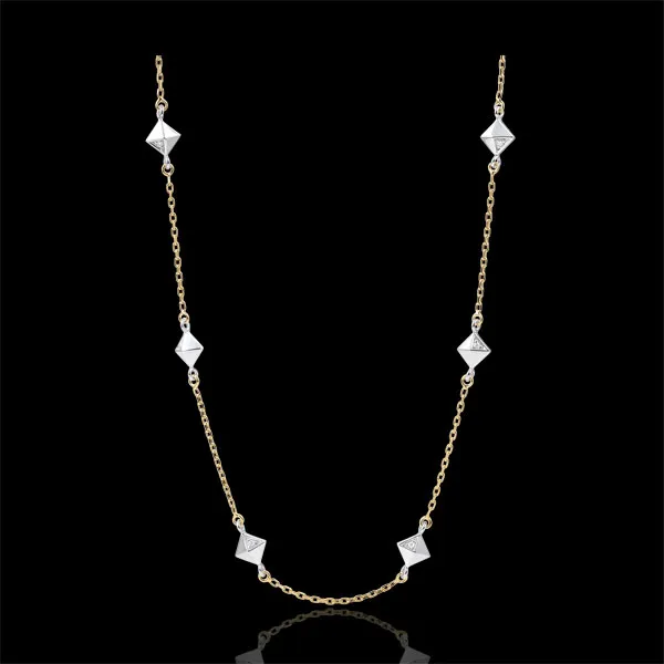 Collar Génesis - Diamantes Brutos - oro amarillo 18 quilates