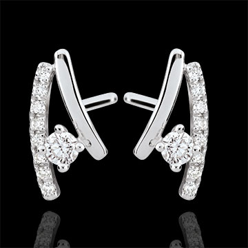 Pendientes Erina - oro blanco 18 quilates
