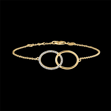 Brazalete Frescura - Doble Firmamento - oro amarillo de 9 quilates y diamantes