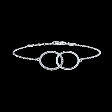 Brazalete Frescura - Doble Firmamento - or blanc 18carats et diamants