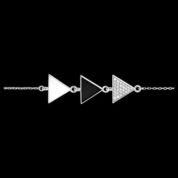 Pulsera Frescura - Trio - oro blanco de 9 quilates y diamantes