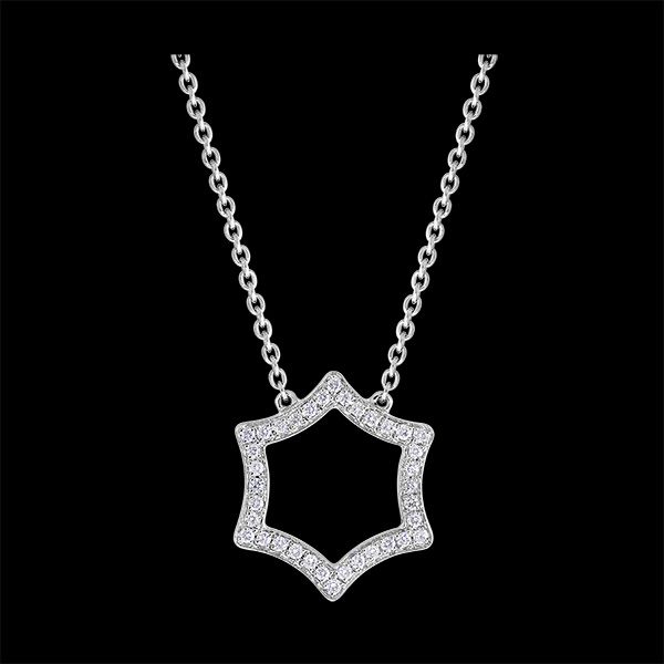 Collar Frescura - Lux - oro blanco de 9 quilates y diamantes