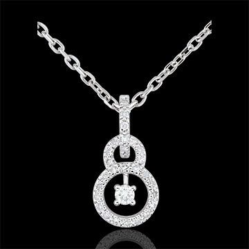Colgante Scarly - oro blanco 9 quilates - 31 diamantes