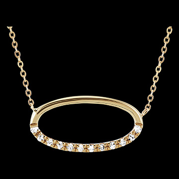 Collar Frescura - Abril - oro amarillo de 9 quilates y diamantes